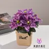 Hortensia Rosa Pequeño Bonsái Flores Artificiales Sala de Estar Estudio Flores Falsas Artificiales Decoración de Escritorio de Oficina Pequeños Adornos en Maceta