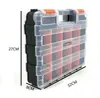 Caja de Piezas con Compartimentos Accesorios de Ferretería Caja de Almacenamiento de Plástico Portátil con Múltiples Compartimentos Caja para Clasificación de Componentes Terminales Apilable y Extraíble