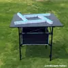 Mesa cuadrada larga plegable de aleación de aluminio para exteriores, ultraligera, portátil, para mahjong, camping, barbacoa, picnic, mesa elevadora y silla.
