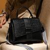 Bolso bandolera para mujer, nueva moda 2024, de piel de vaca de primera capa, bolso de hombro moderno, bolso cuadrado pequeño de gran capacidad.