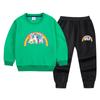 Suéter de algodón para niñas con unicornio conjunto de otoño 2022 Primavera y Otoño nuevo para niña pequeña estilo coreano deportivo dos piezas