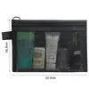 Bolsa de Almacenamiento Cosmético de Malla Transparente Multifuncional de Viaje Portátil para Labiales Cuidado de la Piel Gran Capacidad Bolsa de Lavado Cosmético