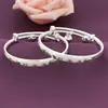 Pulsera para bebé de plata de ley plata de ley 999 inteligente láser saludable feliz con Campana estilo étnico luna llena regalo