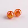 Cuentas Redondas de Orificio Recto Florales de Color Caramelo Explosión de Color DIY Pulsera Cadena para Teléfono Collar Accesorios de Joyería Transparentes con Grietas