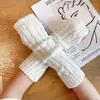 Mangas de Mão Quentes para Outono e Inverno, Mangas de Tricô Torcidas da Moda para Viagem ao Ar Livre, Protetores de Braço e Pulso, Mangas Longas de Suéter