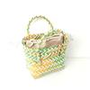 Nova Bolsa de Palha do Fabricante, Bolsa de Mão com Combinação de Cores, Bolsa de Palha Plástica, Bolsa Pequena, Lembrança, Decoração para Foto, Bolsa de Mão para Mulheres