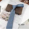 Gravata masculina 8CM em estoque nas cores café e azul marinho, seda poliéster, estilo italiano para negócios, moderna, vintage, luxo leve, gravata jacquard casual