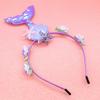 2024 Nova Série Sereia Acessórios Cor Doce Lantejoulas Fishtail Headband Children's Show Performance Headband Cocar