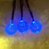 Cadena de Luces de Bola de Burbujas Solares LED Cadena de Luces de Bola de Cristal Impermeable para Patio Exterior Luces Festivas Navideñas para Césped