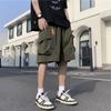 Shorts masculinos com ferramentas de cinto de primavera Verão Marca Moderna Retro Estilo Americano Estilo Funcional Casual Shorts Soltos
