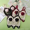 Colete de Crochê Bordado Vintage Transfronteiriço com Contraste, Cinto, Protetor de Peito, Renda, Sexy, Suave, Para Usar por Baixo, Alça, Para Usar por Cima, Alça