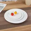 Louça Imitação Porcelana Melamina Prato Raso Redondo Branco Prato de Frutas Prato de Legumes Restaurante Hotel Pode Personalizar Logo Fabricante Atacado