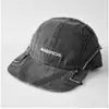Estilo Nuevo de Primavera Gorra de Béisbol de Mezclilla de Ala Plana Bordado de Letras Borde Deshilachado Unisex Moda Versátil Gorra Protectora del Sol