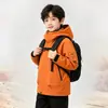 Jaqueta infantil para atividades ao ar livre outono e inverno roupa pai e filho nova roupa infantil meninos meninas roupas alunos do ensino fundamental jaqueta com forro de fleece crianças mais velhas