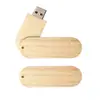 Pen Drive USB de Madeira de Bambu Giratório 8g Pen Drive USB de Madeira 16g com Logotipo Gravação a Laser Conferência Lembrancinha de Casamento Atacado