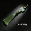 Nuevo colgante de borla de loto de cristal de 13 cm, accesorio decorativo Hanfu, joyería de estilo antiguo, pendientes, charm para bolso, borla colgante