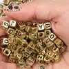 4 6 7 10 mm cuentas sueltas acrílicas cuentas con letras en inglés cuentas planas hechas a mano diy accesorios de joyería con cuentas pulsera