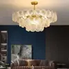 Lustre de Vidro Vintage de Luxo Leve Estilo Francês, Luminária de Sala de Estar, Design Criativo Artístico Minimalista Moderno Nórdico, Luminária Elegante