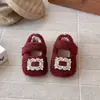 Zapatos de Princesa para Niña con Pedrería y Piel 2026 Invierno Zapatos de Algodón y Piel Lindos Suaves Adorables para Bebé Niña Mocasines Elegantes