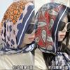 Bufanda Sombrero de Seda de Doble Capa y Doble Cara para Primavera y Verano, Multiusos, Fina, Protección Solar, Moda y Elegancia, Estilo Popular de Celebridad de Internet, Cinta Parasol, Gorro para Dedos del Pie