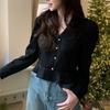 2024 principios de primavera nuevo cuello de muñeca francés con volantes camisa blusa elegante camisa de gasa punto