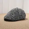 Boina de tweed nueva y elegante coreana 2026 para mujer, gorra de moda para otoño e invierno que hace que la cara se vea más pequeña y moderna