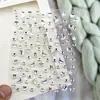 Pegatinas de Corazón Coloridas con Diamantes, Parches Láser de Arte para Uñas con Diamantes, Accesorios de Maquillaje Facial, Pegatinas de Maquillaje para Ojos con Diamantes, Tiras Largas de Diamantes Brillantes