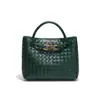 2025 Design de Nicho Sensação de Alto Padrão Grande Capacidade Bolsa de Mão Moda Feminina Versátil Elegante Simples Bolsa Tecida Artesanal