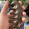 Pente de Massagem, Pente Meridianos da Cabeça, Pente de Sândalo Natural, Massagem nos Ombros, Pescoço, Olhos e Rosto, Pente de Dentes Largos Espessado de Material Inteiriço