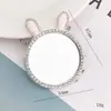 2025 Novo Espelho de Coração DIY Acessórios de Joias para Celular Diamante Pérola Flor Lente Materiais de Beleza para Celular