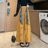 Impresión de Cangrejo de Cinco Paneles (con cinturón) Pantalones Casuales Holgados Rectos Cortos de Seda Helada Estampados de Pierna Ancha para Mujer de Cintura Alta Ropa de Playa