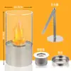 Lareira de Álcool Francesa com Fogo Real de Mesa Lareira Ciclone Lareira de Fogueira Decoração de Luz de Chama Interna Externa Aquecimento para Sala de Estar