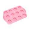 Herramientas para Hornear Silicona de Grado Alimenticio Moldecitos para Muffins de 12 Cavidades para Uso Doméstico Moldecitos Redondos para Tartaletas de 4.5 cm Moldes de Silicona para Pastel Transfronterizos
