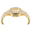 Explosiones de comercio exterior moda Diamante Estrella diamante cuadrado impermeable calendario reloj de cuarzo personalidad tendencia relojes para hombre y mujer