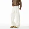 Calça Cargo de Veludo Cotelê Cor Sólida Tendência Retrô Estilo Old Money Perna Reta Unissex Street Solta Versátil Perna Larga Longa