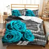 AliExpress Amazon Comercio Exterior textil para el hogar cama tres piezas flor flor dibujo impresión digital funda de edredón generación pelo
