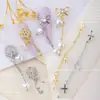 Celebridad de Internet Nuevo Arte de Uñas Colgante de Lazo Lujo Ligero Metal Zircón Diamante Súper Brillante Diamante que Conserva el Color Cadena de Uñas Accesorios Diamante