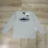 Camisetas Casuales Sueltas de Manga Larga Raglán con Bloques de Color Estampado de Letras Alcatraz para Hombre y Mujer Marca de Moda al por Mayor Transfronteriza