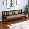 Sofá de Madera Maciza para Sala de Estar en Casa, Estilo Chino Nuevo Minimalista Moderno de Madera, Banco Combinado Fijo Multifuncional para Apartamento Pequeño Personalizable