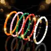 Suministro Exclusivo Transfronterizo de Pulseras Impermeables de Acero Inoxidable Electroplateadas al Vacío, Pulseras de Acero Ecológicas Que No Se Desvanecen, Pulseras de Acero de Titanio Estilo Bambú