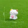 Linda figura de gatito tricolor, adorable miniatura, accesorio de decoración DIY para paisajismo de jardines, adorno para salpicadero de coche o mesa