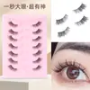 Nuevas Pestañas Postizas Transversales de Medio Ojo Estilo Ojo de Gato con Tallos Transparentes Alargados Estilo Zorro, Fábrica de Planitud de Pestañas de Oriente Medio, Europeo y Americano