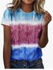 2024 Europeo y Americano ebay Nuevo Cuello Redondo Estampado 3D Manga Corta Jersey Suelto para Mujer Talla Grande Camiseta de Manga Corta