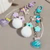 Letra Creativa Colgante de Corazón con Lazo Luminoso Estilo Coreano Acrílico con Recubrimiento UV Decoración Llavero Accesorio para Bolso