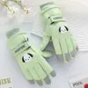 Guantes de Esquí de Cachorro de Dibujos Animados de Invierno con Forro Polar, Cálidos y Engrosados, Adecuados para Estudiantes y Mujeres, Guantes Deportivos a Prueba de Frío para Ciclismo, Compatibles con Pantalla Táctil