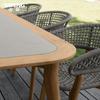 Pátio Ya Teng Sofá de Rattan Nórdico para Exterior Cadeira de Rattan para Lazer no Jardim Combinação de Mesa de Madeira Maciça Personalizado de Fábrica