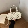 Bolso Cruzado de Lunares Estampados para Mujer 2026 Nuevo Estilo Coreano Bolso de Mano Bolso Bowling Verano Súper Popular Nicho Bolso de Hombro