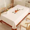 Toalha de Mesa para Jantar Levemente Luxuosa e de Alta Qualidade, Impermeável, à Prova de Óleo, Lavável, Resistente ao Calor, Pano de Mesa para Café de PVC, Nova Toalha de Mesa Retangular com Desenhos Animados