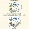 Br3907C Flor de Sino Azul Coelho Branco Fofo Planta Flor Adesivo de Parede Autoadesivo Armário Banheiro Decoração Adesivo