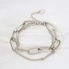 Nueva Pulsera de Acero de Titanio Europeo y Americano de Venta Caliente para Mujer Estilo ins Personalizada Moderna Resistente al Color Pulsera Antidesvanecimiento Pulsera Chapada en Oro